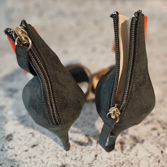 Free Reign Earthtones Open Toe Sandal Heels Size 8 - Picture 4 of 6